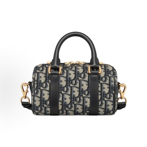 DIOR迪奥 Groove 16 nano 单肩斜挎⼿提包 迷你 ⼥款 蓝⿊⾊